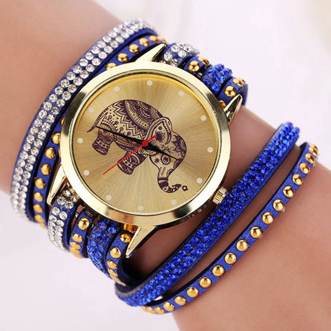 Fashion Elephant Pattern Bracelet Watch