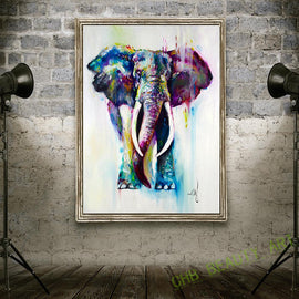 Unframed Elephant Wall Art Painting