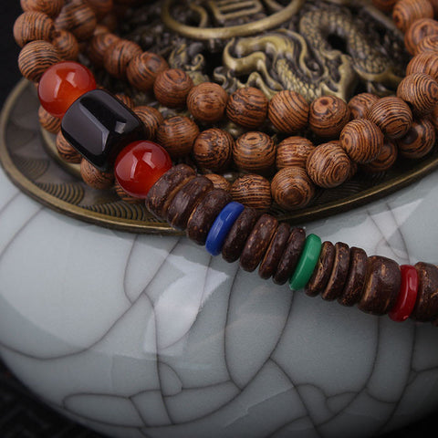 Handmade Sanwood Bodhi Beads Necklace