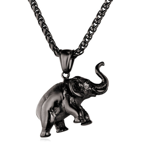 Elephant Charm Pendant & Chain